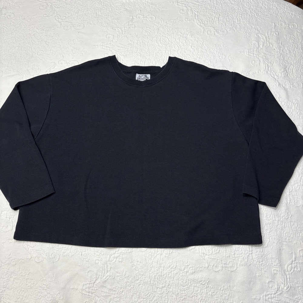 Future Collective Women's Sweatshirt Size XL Black Chunky Oversized